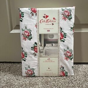 CATH KIDSTON Cotton Rose and Bow PINK Love 4pc Sheet Set Coquette FULL Soft